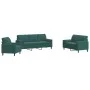 Dreiteiliges Sofaset mit dunkelgrünen Samtkissen. von , Sofas - Ref: Foro24-3278373, Preis: 746,96 €, Rabatt: %