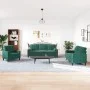 Juego de sofás con cojines 3 piezas terciopelo verde oscuro by , Sofas - Ref: Foro24-3278373, Price: 746,96 €, Discount: %