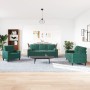 Juego de sofás con cojines 3 piezas terciopelo verde oscuro by , Sofas - Ref: Foro24-3278373, Price: 761,04 €, Discount: %
