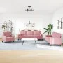 Juego de sofás con cojines 3 piezas terciopelo rosa by , Sofas - Ref: Foro24-3278454, Price: 772,86 €, Discount: %