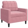 Dreiteiliges Sofaset mit rosa Samtkissen. von , Sofas - Ref: Foro24-3278454, Preis: 786,44 €, Rabatt: %