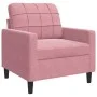 Juego de sofás con cojines 3 piezas terciopelo rosa by , Sofas - Ref: Foro24-3278454, Price: 772,86 €, Discount: %