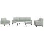 Juego de sofás con cojines 4 piezas terciopelo gris claro by , Sofas - Ref: Foro24-3278461, Price: 681,82 €, Discount: %