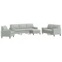 Juego de sofás con cojines 4 piezas terciopelo gris claro von , Sofas - Ref: Foro24-3278461, Preis: 685,13 €, Rabatt: %