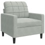 Juego de sofás con cojines 4 piezas terciopelo gris claro by , Sofas - Ref: Foro24-3278461, Price: 681,82 €, Discount: %
