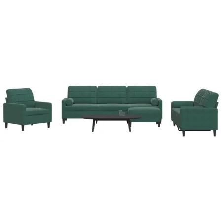 Juego de sofás con cojines 4 piezas terciopelo verde oscuro von , Sofas - Ref: Foro24-3278463, Preis: 795,87 €, Rabatt: %