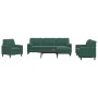 Juego de sofás con cojines 4 piezas terciopelo verde oscuro by , Sofas - Ref: Foro24-3278463, Price: 826,79 €, Discount: %