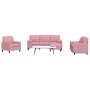 Juego de sofás con cojines 4 piezas terciopelo rosa by , Sofas - Ref: Foro24-3278384, Price: 796,85 €, Discount: %