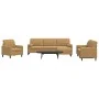 Juego de sofás con cojines 4 piezas terciopelo marrón by , Sofas - Ref: Foro24-3278468, Price: 750,39 €, Discount: %