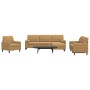Juego de sofás con cojines 4 piezas terciopelo marrón by , Sofas - Ref: Foro24-3278468, Price: 763,55 €, Discount: %