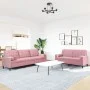 Juego de sofás con cojines 2 piezas terciopelo rosa by , Sofas - Ref: Foro24-3278494, Price: 611,74 €, Discount: %