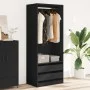 Schwarzer Holzschrank aus Ingenieurholz 80x50x200 cm von , Kleiderschränke - Ref: Foro24-3307748, Preis: 191,19 €, Rabatt: %