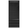 Schwarzer Holzschrank aus Ingenieurholz 80x50x200 cm von , Kleiderschränke - Ref: Foro24-3307748, Preis: 193,13 €, Rabatt: %