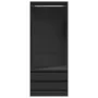 Schwarzer Holzschrank aus Ingenieurholz 80x50x200 cm von , Kleiderschränke - Ref: Foro24-3307748, Preis: 191,19 €, Rabatt: %