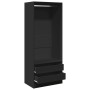 Schwarzer Holzschrank aus Ingenieurholz 80x50x200 cm von , Kleiderschränke - Ref: Foro24-3307748, Preis: 193,13 €, Rabatt: %