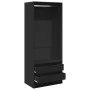 Schwarzer Holzschrank aus Ingenieurholz 80x50x200 cm von , Kleiderschränke - Ref: Foro24-3307748, Preis: 191,19 €, Rabatt: %
