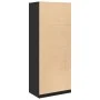 Schwarzer Holzschrank aus Ingenieurholz 80x50x200 cm von , Kleiderschränke - Ref: Foro24-3307748, Preis: 191,19 €, Rabatt: %