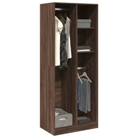 Armario madera de ingeniería color roble marrón 80x50x200 cm by , Wardrobes - Ref: Foro24-3307762, Price: 161,83 €, Discount: %