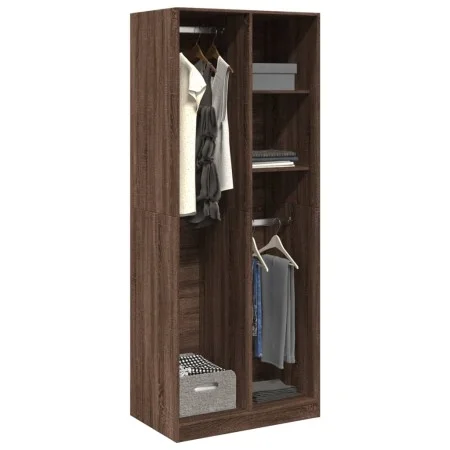 Armario madera de ingeniería color roble marrón 80x50x200 cm by , Wardrobes - Ref: Foro24-3307762, Price: 161,80 €, Discount: %