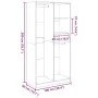 Schrank aus geräucherter Eichenholz-Sperrholzplatte, 100x50x200 cm. von , Kleiderschränke - Ref: Foro24-3307769, Preis: 172,9...