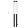 Lámpara de pared acero inoxidable impermeable 60 W