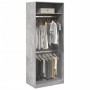 Armario de madera de ingeniería gris hormigón 80x50x200 cm by , Wardrobes - Ref: Foro24-3307795, Price: 120,38 €, Discount: %