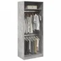 Grau-betonfarbener Holzwerkstoffschrank 80x50x200 cm von , Kleiderschränke - Ref: Foro24-3307795, Preis: 118,77 €, Rabatt: %