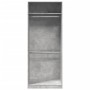 Grau-betonfarbener Holzwerkstoffschrank 80x50x200 cm von , Kleiderschränke - Ref: Foro24-3307795, Preis: 120,38 €, Rabatt: %