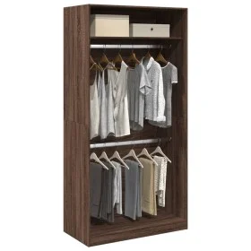 Schrank aus Sperrholz in Eichenbraun, 100x50x200 cm. von , Kleiderschränke - Ref: Foro24-3307807, Preis: 155,73 €, Rabatt: %