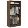 Armario madera contrachapada color roble marrón 100x50x200 cm de , Armarios roperos - Ref: Foro24-3307807, Precio: 155,70 €, ...