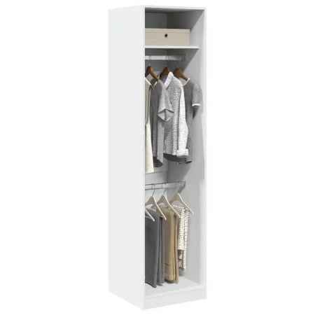 Armario de madera contrachapada blanco 50x50x200 cm de , Armarios roperos - Ref: Foro24-3307783, Precio: 144,90 €, Descuento: %