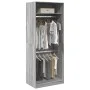 Armario de madera de ingeniería gris Sonoma 80x50x200 cm by , Wardrobes - Ref: Foro24-3307797, Price: 149,88 €, Discount: %