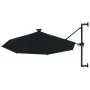 Wandschirm mit LEDs und Metallstange 300 cm schwarz von vidaXL, Sonnenschirme - Ref: Foro24-312528, Preis: 116,34 €, Rabatt: %