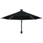 Wandschirm mit LEDs und Metallstange 300 cm schwarz von vidaXL, Sonnenschirme - Ref: Foro24-312528, Preis: 116,34 €, Rabatt: %