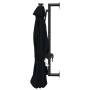 Wall umbrella with LEDs and metal pole 300 cm black by vidaXL, Umbrellas - Ref: Foro24-312528, Price: 113,06 €, Discount: %