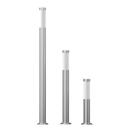 Gartenlampen-Set 3-teilig wasserdicht aus Edelstahl von vidaXL, Außenbeleuchtung - Ref: Foro24-40374, Preis: 63,91 €, Rabatt: %