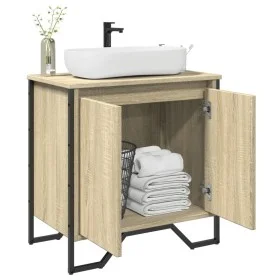 Waschbeckenunterschrank aus Sonoma-Eichenholz, 60x35x60 cm. von , Badezimmermöbel - Ref: Foro24-848655, Preis: 56,56 €, Rabat...