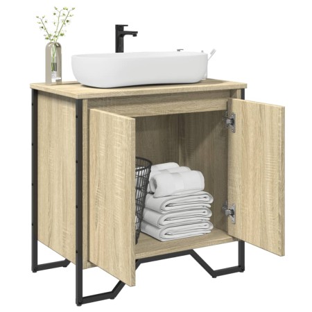 Waschbeckenunterschrank aus Sonoma-Eichenholz, 60x35x60 cm. von , Badezimmermöbel - Ref: Foro24-848655, Preis: 53,83 €, Rabat...