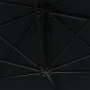 Sombrilla de pared con LEDs y poste de metal 300 cm negra de vidaXL, Sombrillas - Ref: Foro24-312528, Precio: 116,34 €, Descu...
