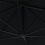 Wall umbrella with LEDs and metal pole 300 cm black by vidaXL, Umbrellas - Ref: Foro24-312528, Price: 113,06 €, Discount: %