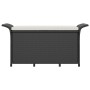 Gartenbank mit schwarzem Kunststoff-Rattankissen 116x46x57 cm. von , Gartenbänke - Ref: Foro24-363420, Preis: 129,91 €, Rabat...
