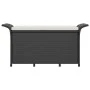 Gartenbank mit schwarzem Kunststoff-Rattankissen 116x46x57 cm. von , Gartenbänke - Ref: Foro24-363420, Preis: 131,55 €, Rabat...