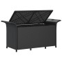 Gartenbank mit schwarzem Kunststoff-Rattankissen 116x46x57 cm. von , Gartenbänke - Ref: Foro24-363420, Preis: 129,91 €, Rabat...