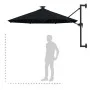 Wandschirm mit LEDs und Metallstange 300 cm schwarz von vidaXL, Sonnenschirme - Ref: Foro24-312528, Preis: 116,34 €, Rabatt: %