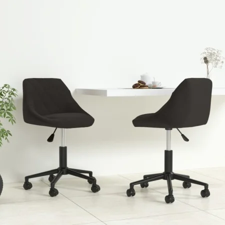 Drehstühle für Esszimmer, 2 Stück, schwarz, aus Samt von , Essstühle - Ref: Foro24-335492, Preis: 137,58 €, Rabatt: %