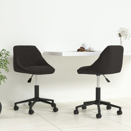 Drehstühle für Esszimmer, 2 Stück, schwarz, aus Samt von , Essstühle - Ref: Foro24-335492, Preis: 139,96 €, Rabatt: %