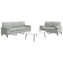 Juego de sofás con cojines 2 piezas terciopelo gris claro de , Sofás - Ref: Foro24-3278411, Precio: 483,54 €, Descuento: %