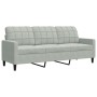 Set of sofas with 2 light gray velvet cushions by , Sofas - Ref: Foro24-3278411, Price: 473,36 €, Discount: %