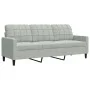 Set of sofas with 2 light gray velvet cushions by , Sofas - Ref: Foro24-3278411, Price: 482,55 €, Discount: %