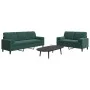 Zweiteiliges Sofaset mit dunkelgrünen Samtkissen. von , Sofas - Ref: Foro24-3278413, Preis: 585,74 €, Rabatt: %